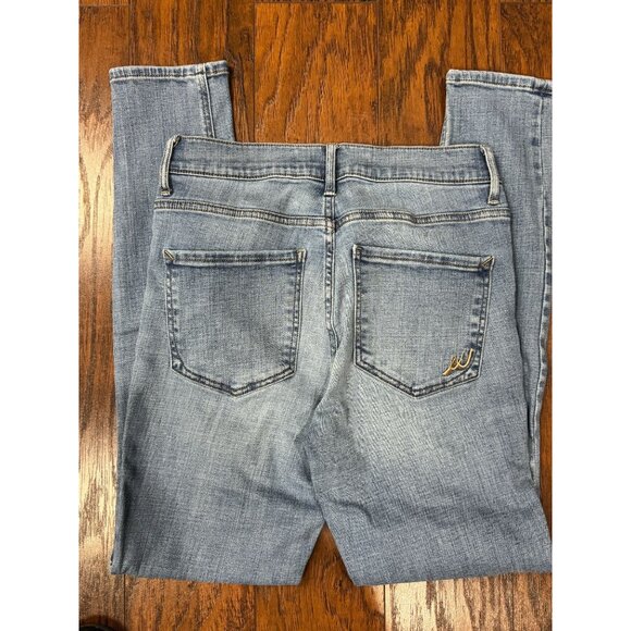 Express Jeans Womens 4R Blue High Rise Legging Performance Stretch Skinny Pants - Picture 3 of 10